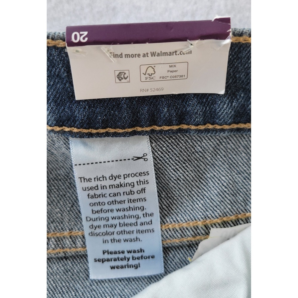 Time and Tru Women's Blue Jeans, Size 16, High Rise, Straight Stretch - Picture 8 of 15